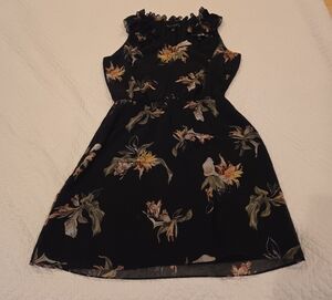 White House Black Market Black Floral Dress